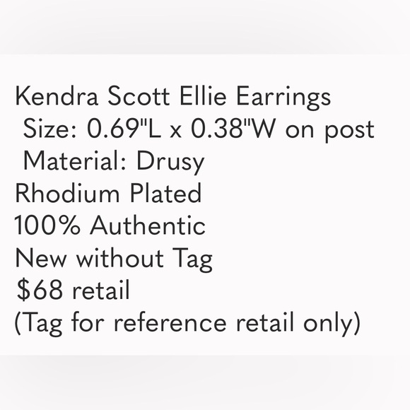 Kendra Scott Teal and Silver Stud Earrings NWOT - Picture 5 of 5